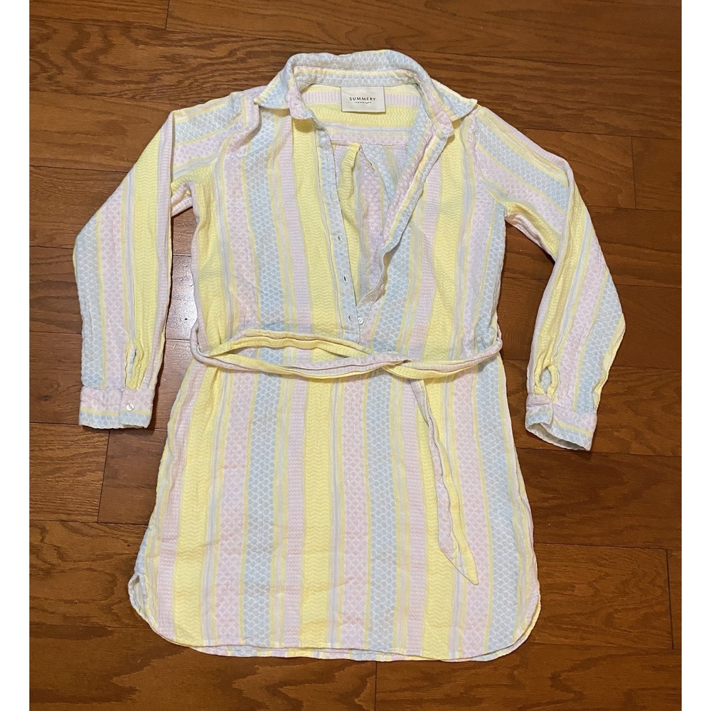 SUMMERY COPENHAGEN Wrap Beach Louise Shirt Bella Maxi Dress Sz Medium - was £235
